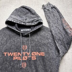 Twenty One Pilots Band Hoodie The Bandit Tour Graphic Pullover Sweatshirt Medium